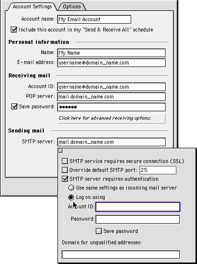 Smtp auth centurytel net email